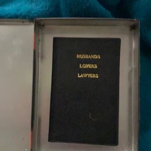 Vintage rare unused Prada "little black book" husbands lovers and lawyers .